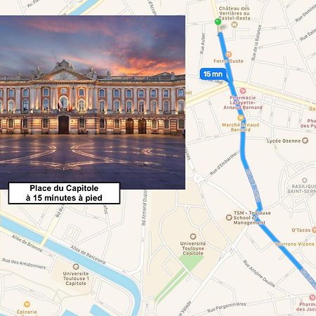 Le St Honore - Appartement Toulouse Centre Avec Chambre & Parking Esterno foto