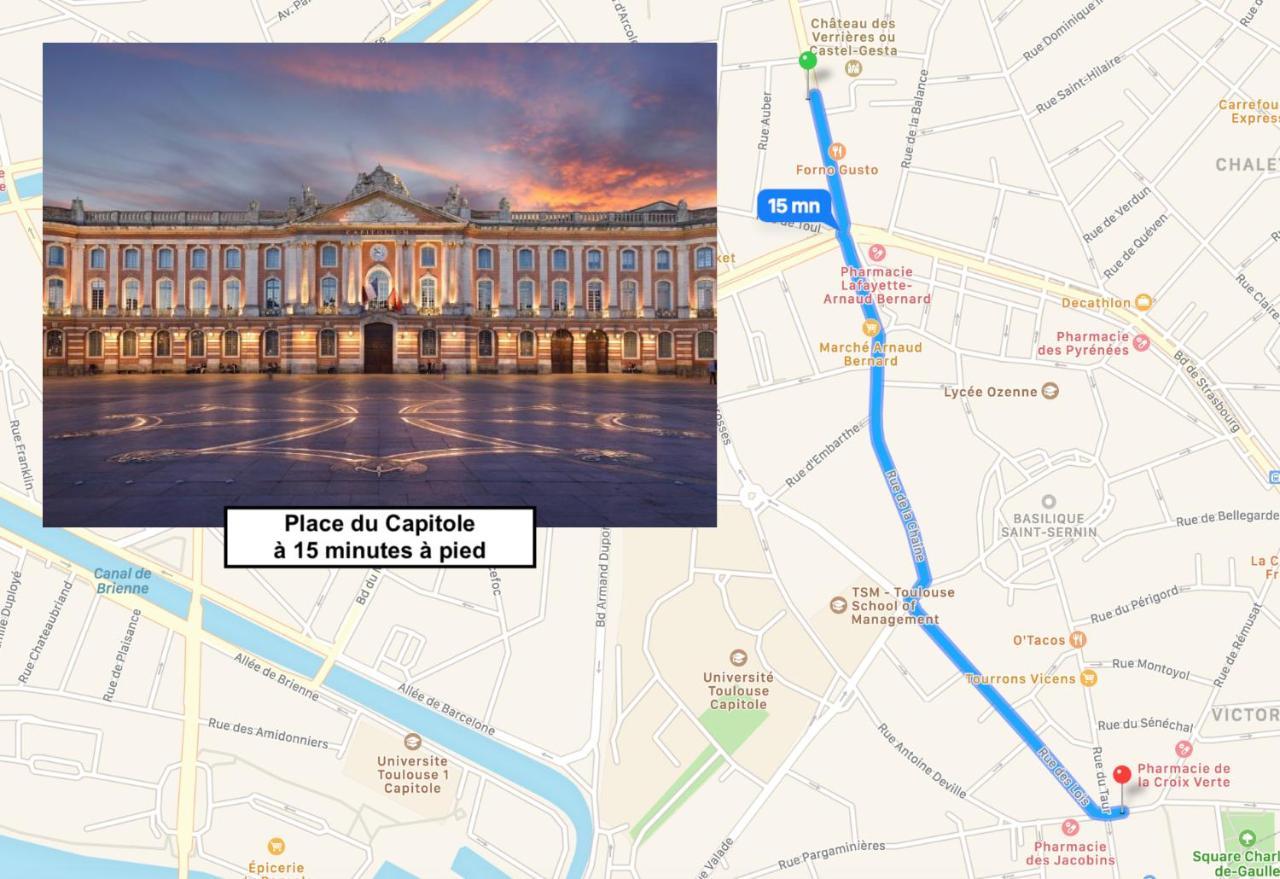 Le St Honore - Appartement Toulouse Centre Avec Chambre & Parking Esterno foto